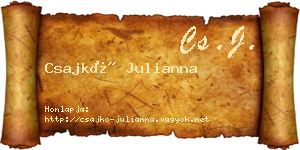 Csajkó Julianna névjegykártya